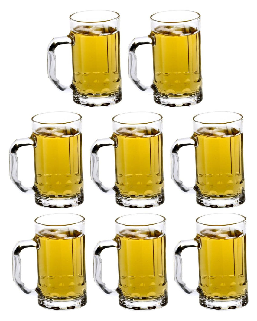 Crystal Clear Glass Beer Mugs | 400ml | 4 x 6 inches