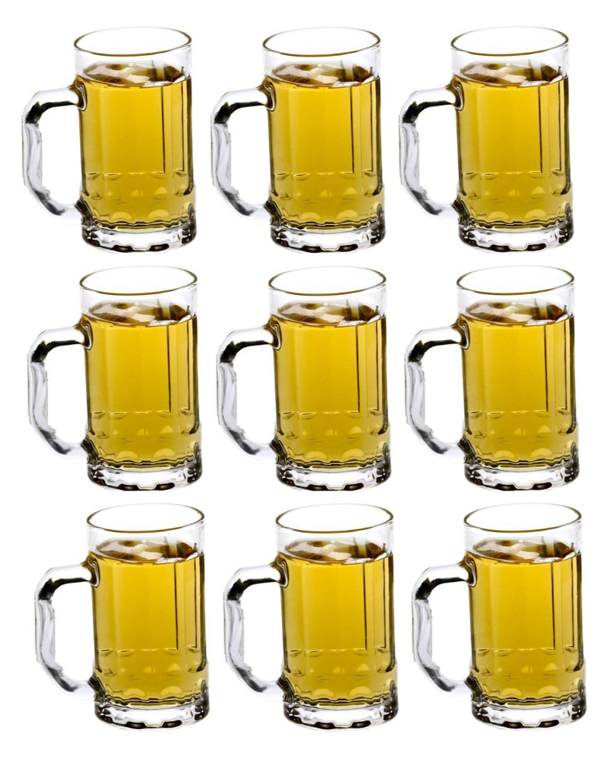 Crystal Clear Glass Beer Mugs | 400ml | 4 x 6 inches