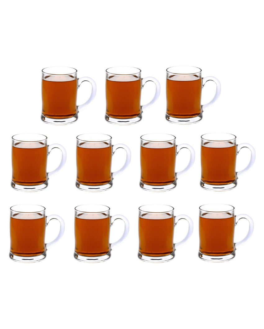 Comfort Grip Clear Glass Beer Mugs | 350ml | 3 x 5 inches
