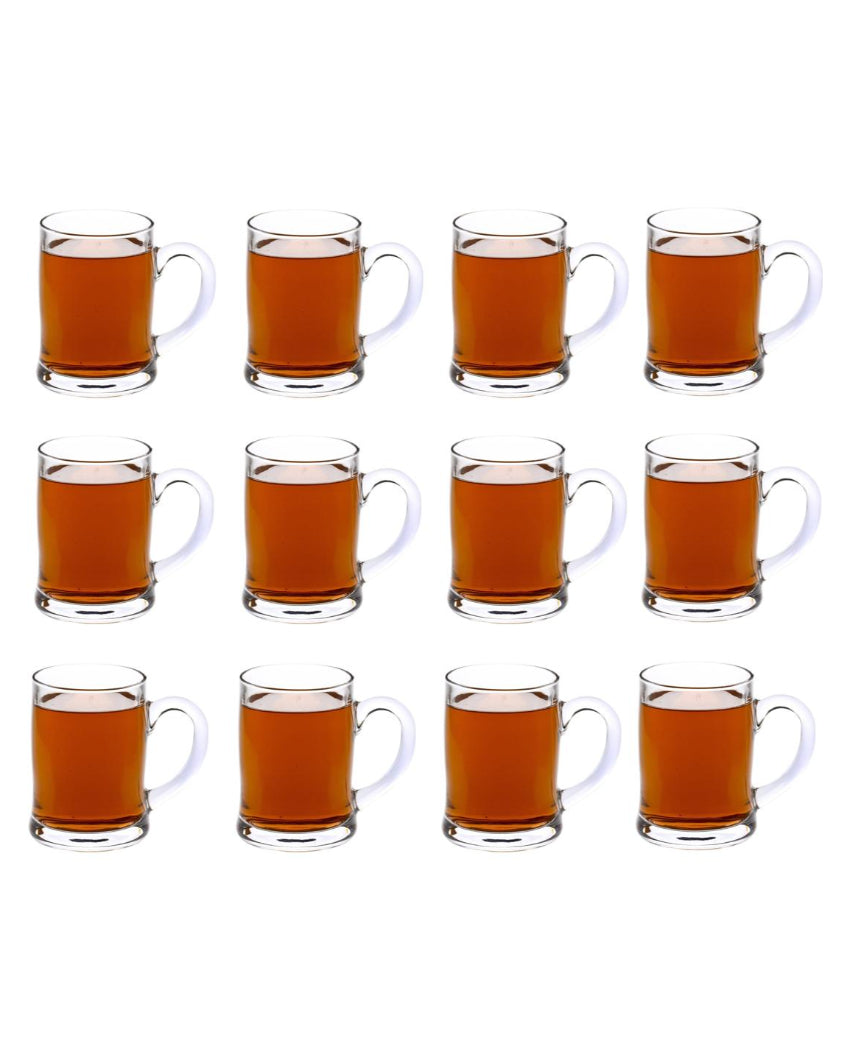 Comfort Grip Clear Glass Beer Mugs | 350ml | 3 x 5 inches