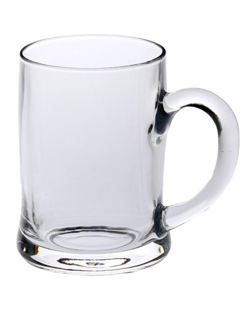 Comfort Grip Clear Glass Beer Mugs | 350ml | 3 x 5 inches