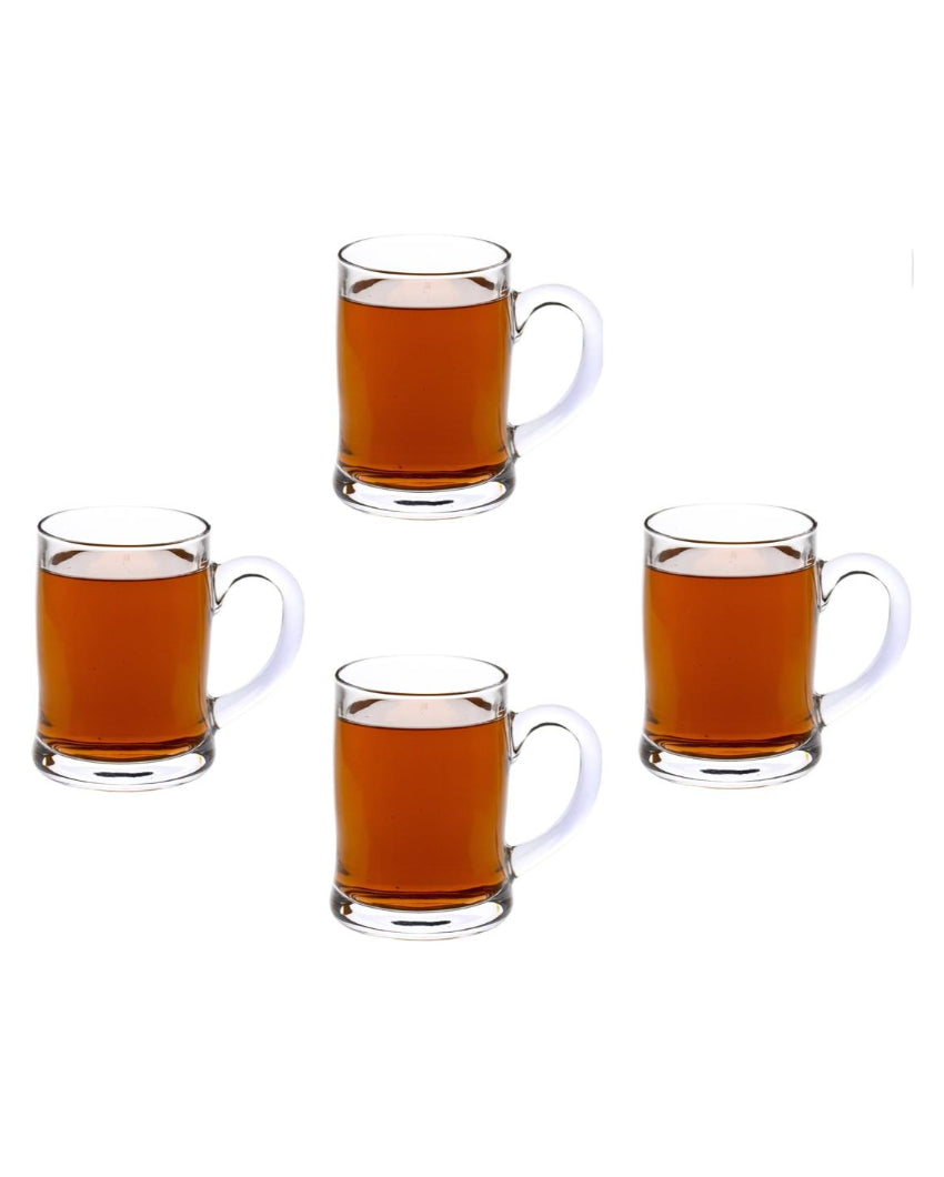 Comfort Grip Clear Glass Beer Mugs | 350ml | 3 x 5 inches