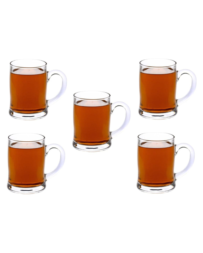 Comfort Grip Clear Glass Beer Mugs | 350ml | 3 x 5 inches