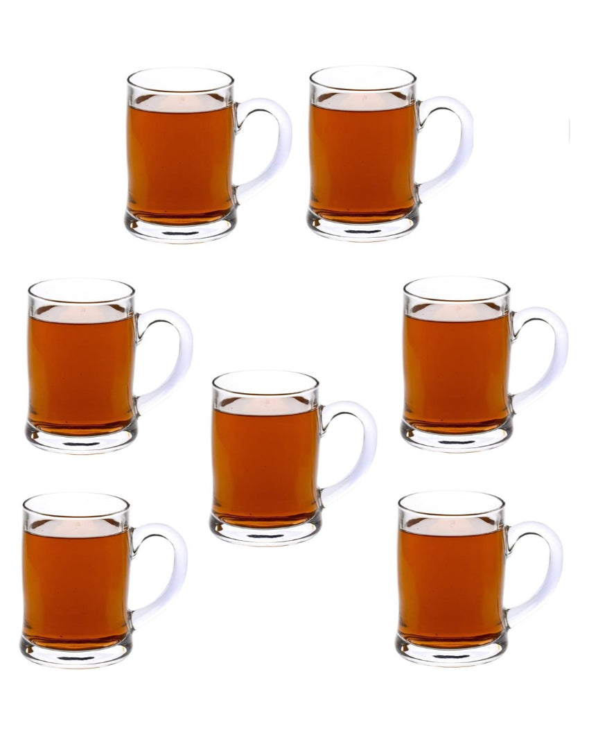 Comfort Grip Clear Glass Beer Mugs | 350ml | 3 x 5 inches