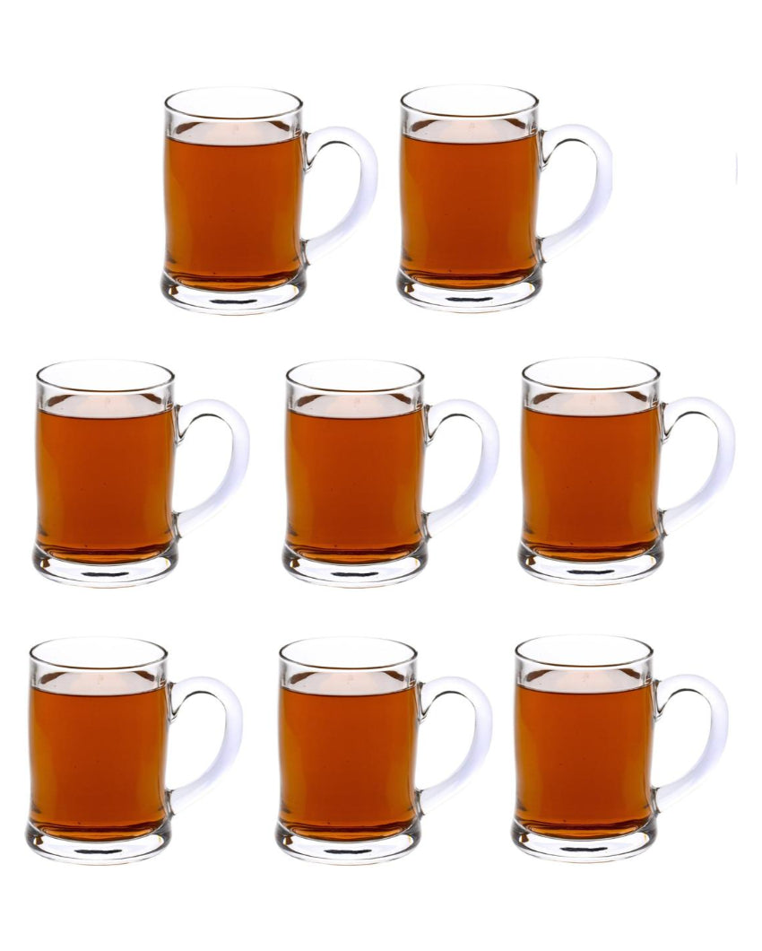 Comfort Grip Clear Glass Beer Mugs | 350ml | 3 x 5 inches