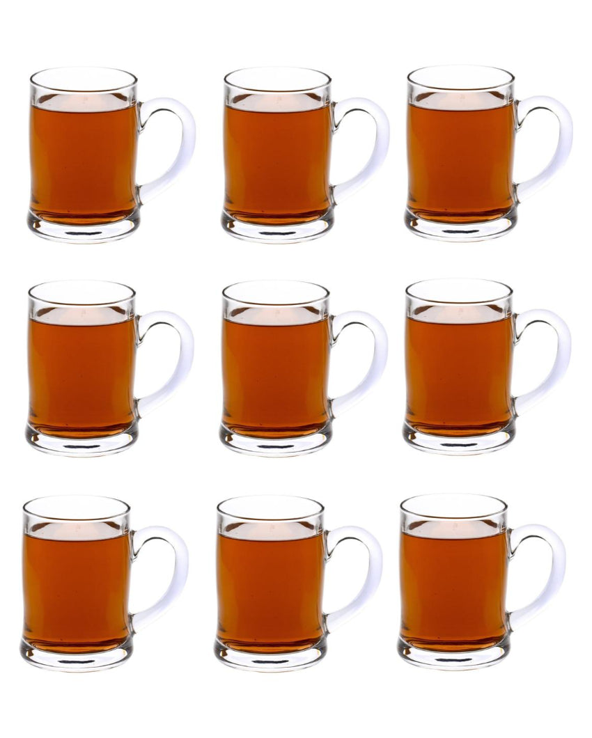 Comfort Grip Clear Glass Beer Mugs | 350ml | 3 x 5 inches