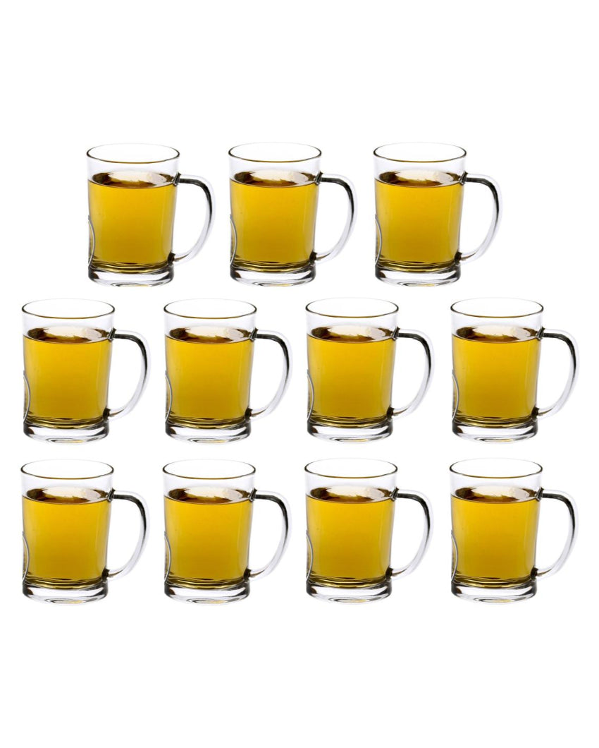 Celebration Ready Clear Glass Beer Mugs | 350ml | 3 x 5 inches