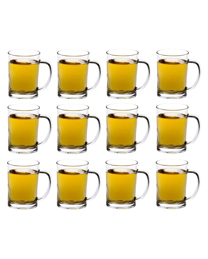 Celebration Ready Clear Glass Beer Mugs | 350ml | 3 x 5 inches