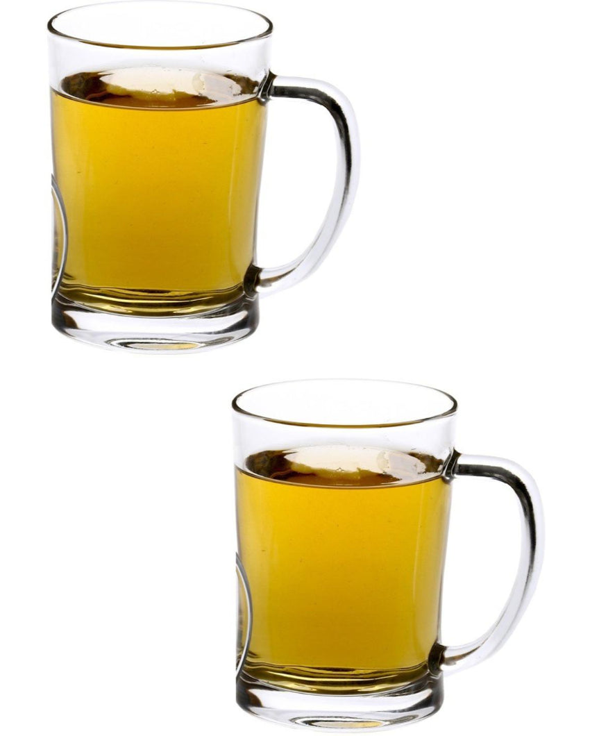 Celebration Ready Clear Glass Beer Mugs | 350ml | 3 x 5 inches
