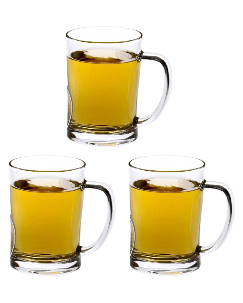 Celebration Ready Clear Glass Beer Mugs | 350ml | 3 x 5 inches