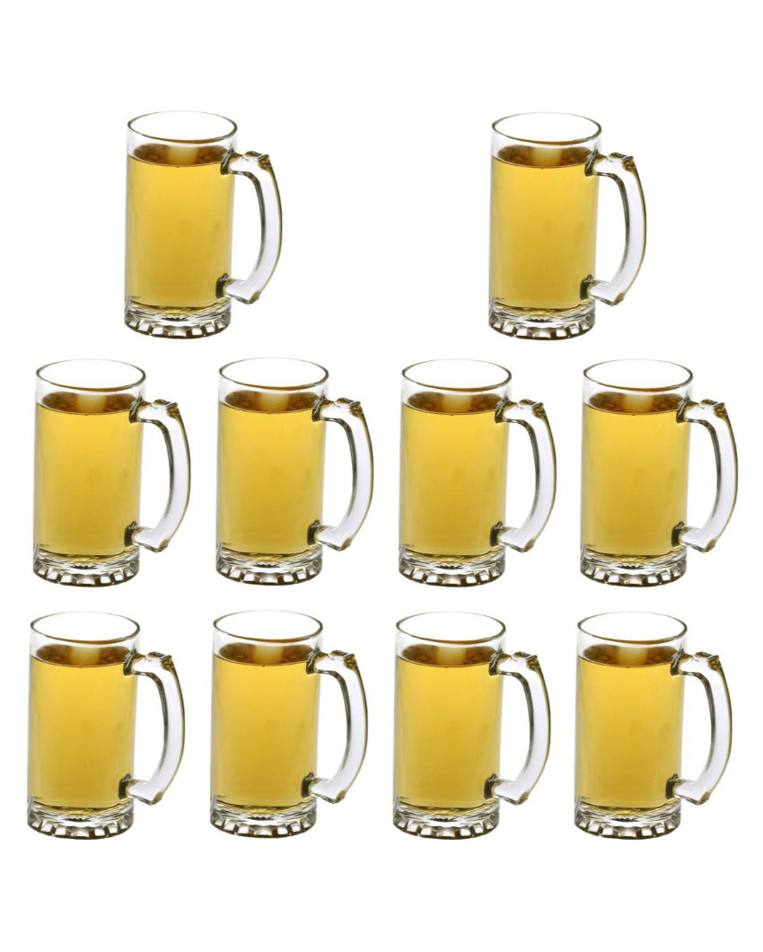 Sturdy Build Clear Glass Beer Mugs | 500ml | 4 x 6 inches