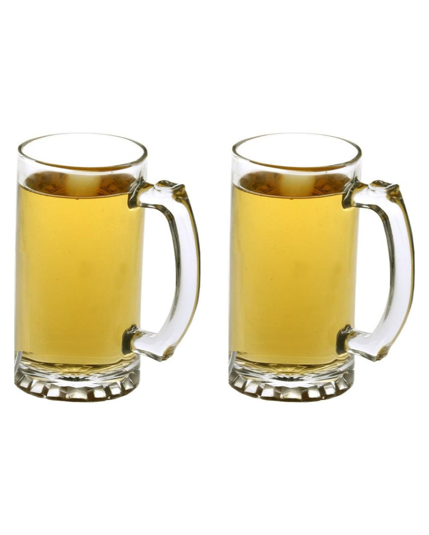 Sturdy Build Clear Glass Beer Mugs | 500ml | 4 x 6 inches