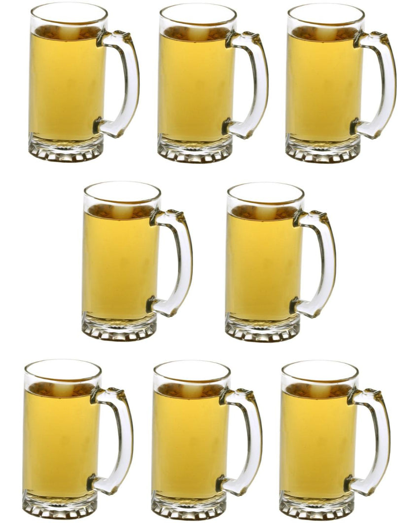Sturdy Build Clear Glass Beer Mugs | 500ml | 4 x 6 inches