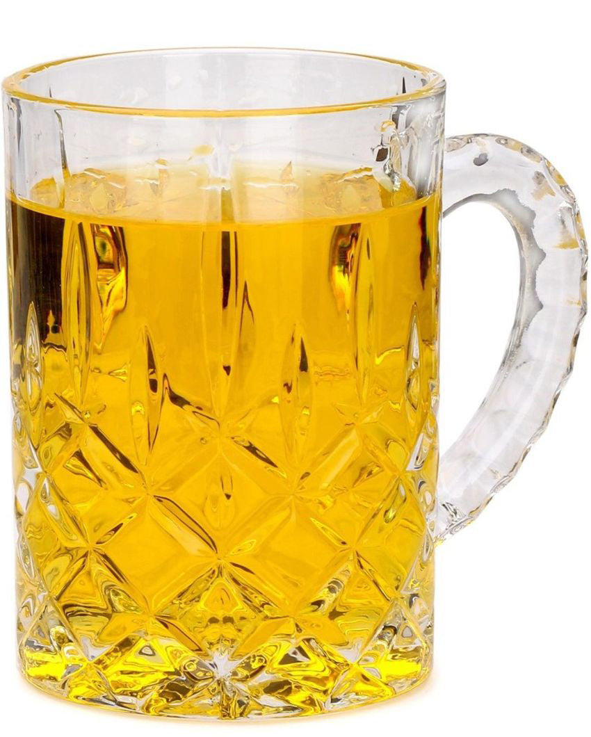 Hosting Essentials Clear Glass Beer Mugs | 450ml | 4 x 5 inches