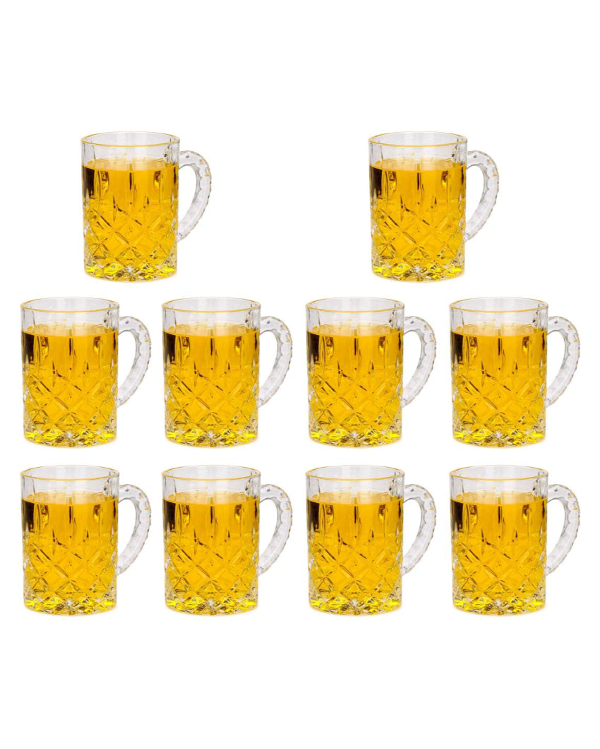 Hosting Essentials Clear Glass Beer Mugs | 450ml | 4 x 5 inches