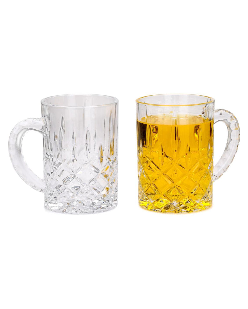 Hosting Essentials Clear Glass Beer Mugs | 450ml | 4 x 5 inches