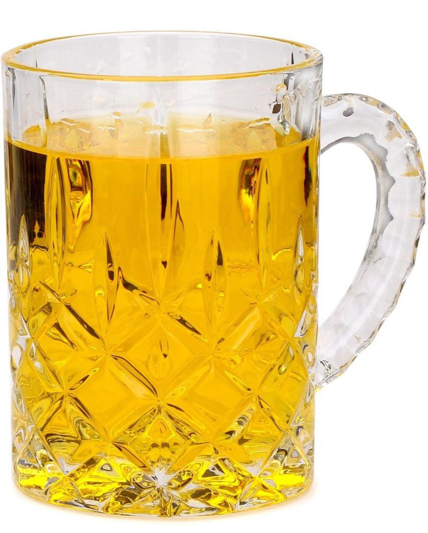 Hosting Essentials Clear Glass Beer Mugs | 450ml | 4 x 5 inches