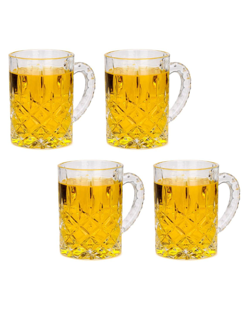 Hosting Essentials Clear Glass Beer Mugs | 450ml | 4 x 5 inches