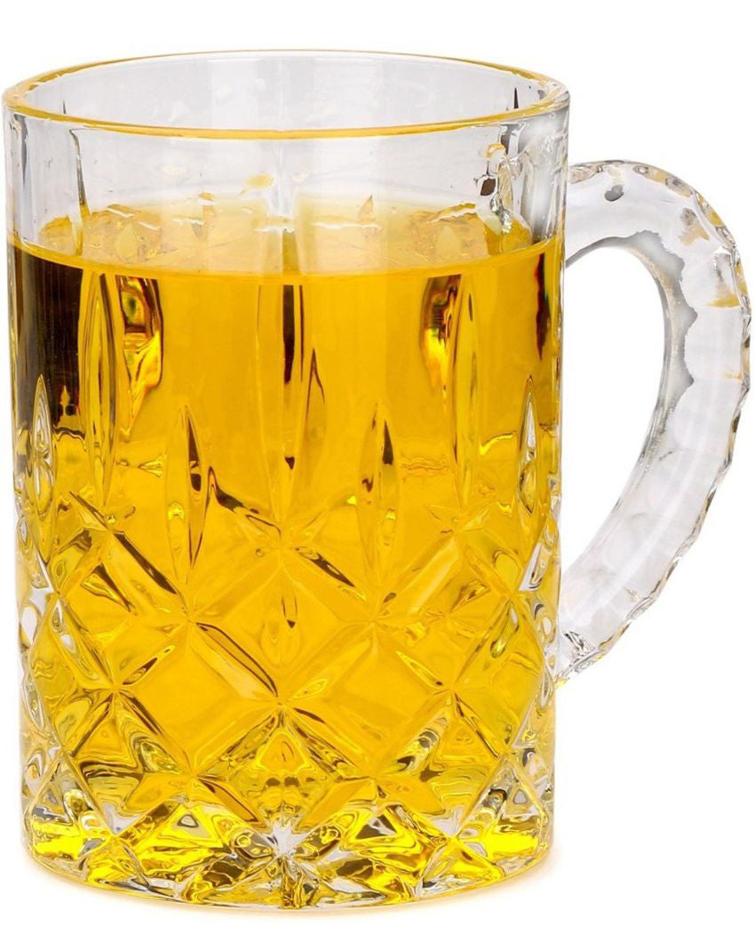 Hosting Essentials Clear Glass Beer Mugs | 450ml | 4 x 5 inches