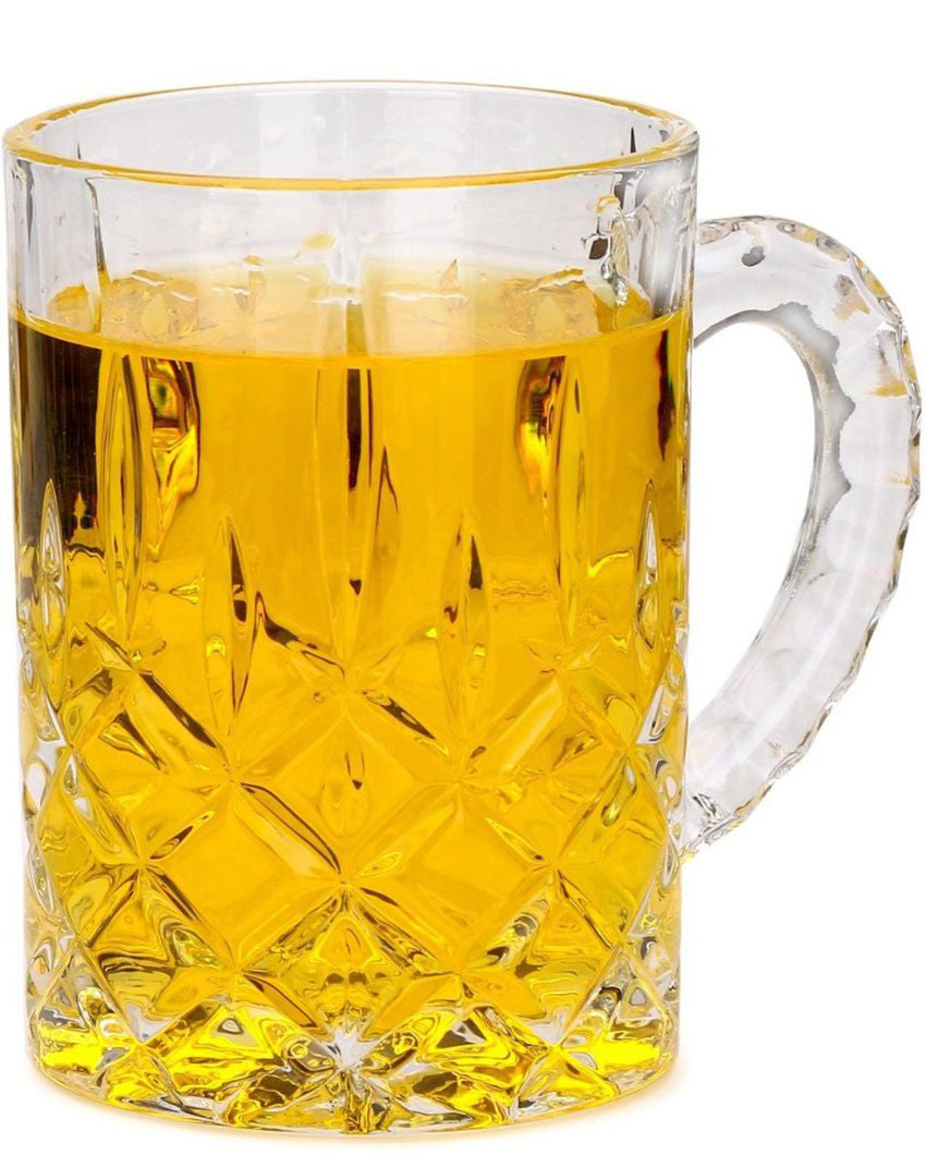 Hosting Essentials Clear Glass Beer Mugs | 450ml | 4 x 5 inches