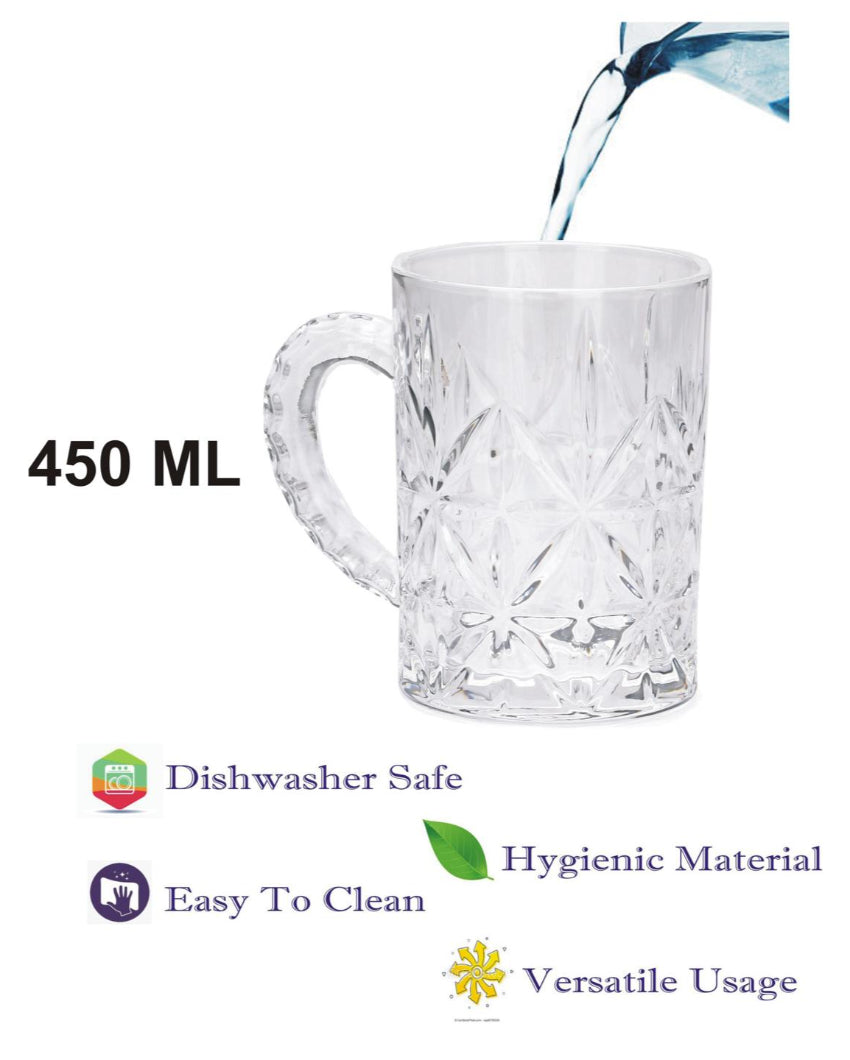 Hosting Essentials Clear Glass Beer Mugs | 450ml | 4 x 5 inches