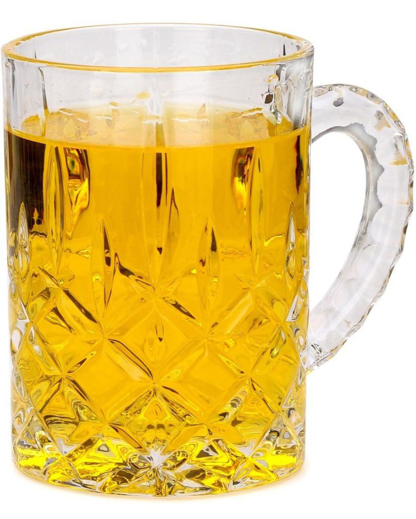 Hosting Essentials Clear Glass Beer Mugs | 450ml | 4 x 5 inches