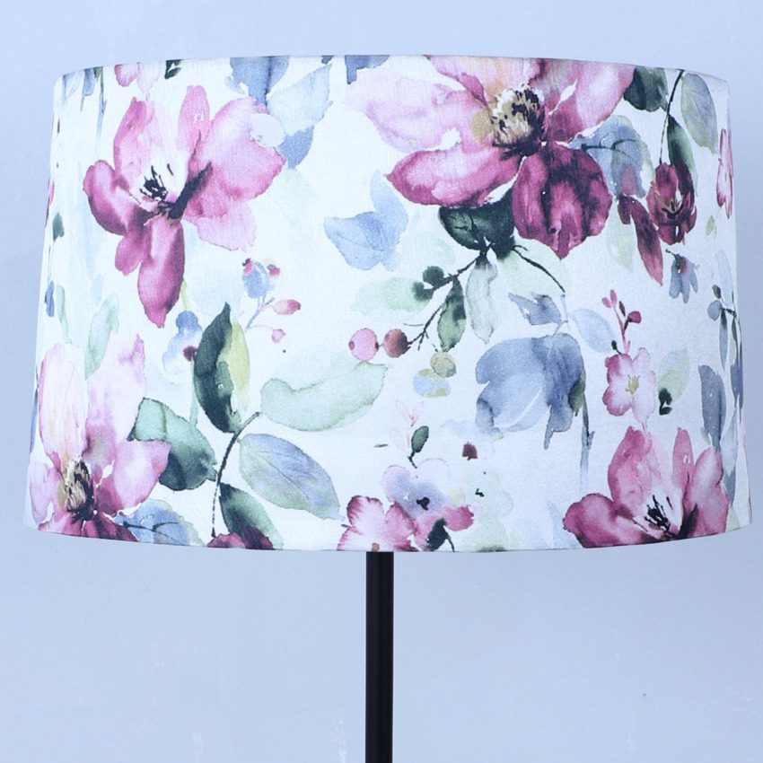 Vibrant Cobra Saffron Print with Satin Shade Design Metal Base Foldable Floor Lamp | 12 x 57 inches