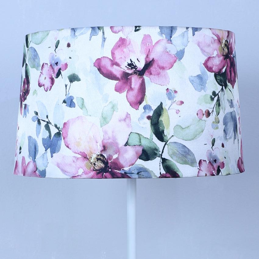 Charming Cobra Saffron Print with Satin Shade Design Metal Base Foldable Floor Lamp | 12 x 57 inches