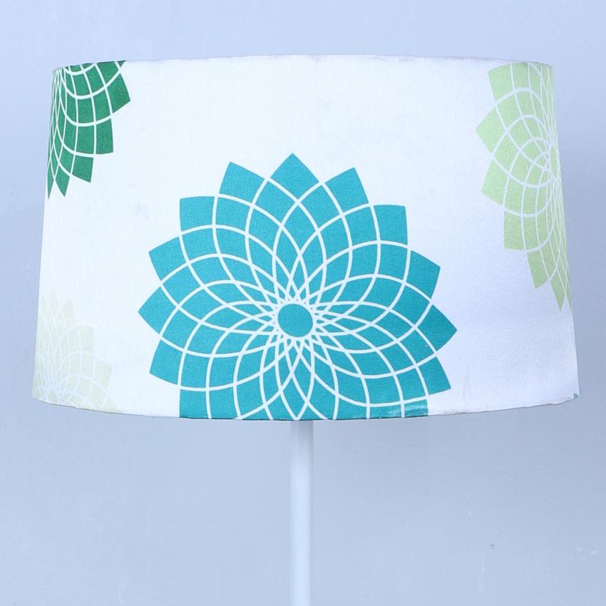 Timeless Dahlia Floral Print with Satin Shade Design Metal Base Foldable Floor Lamp | 12 x 57 inches
