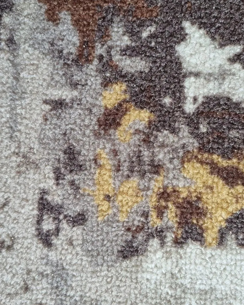 Abstract Brown Anti-Slip Rug | 3 x 5 Ft
