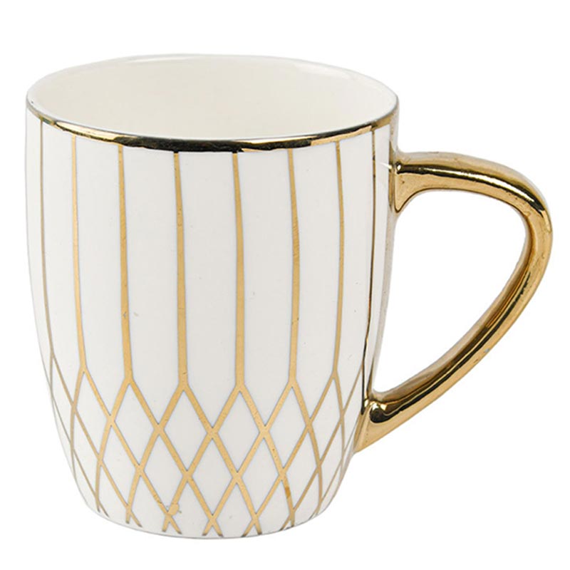 Golden Branch Pattern Fine Bone China Golden Tea Cups| Set of 6 | 160ML Default Title