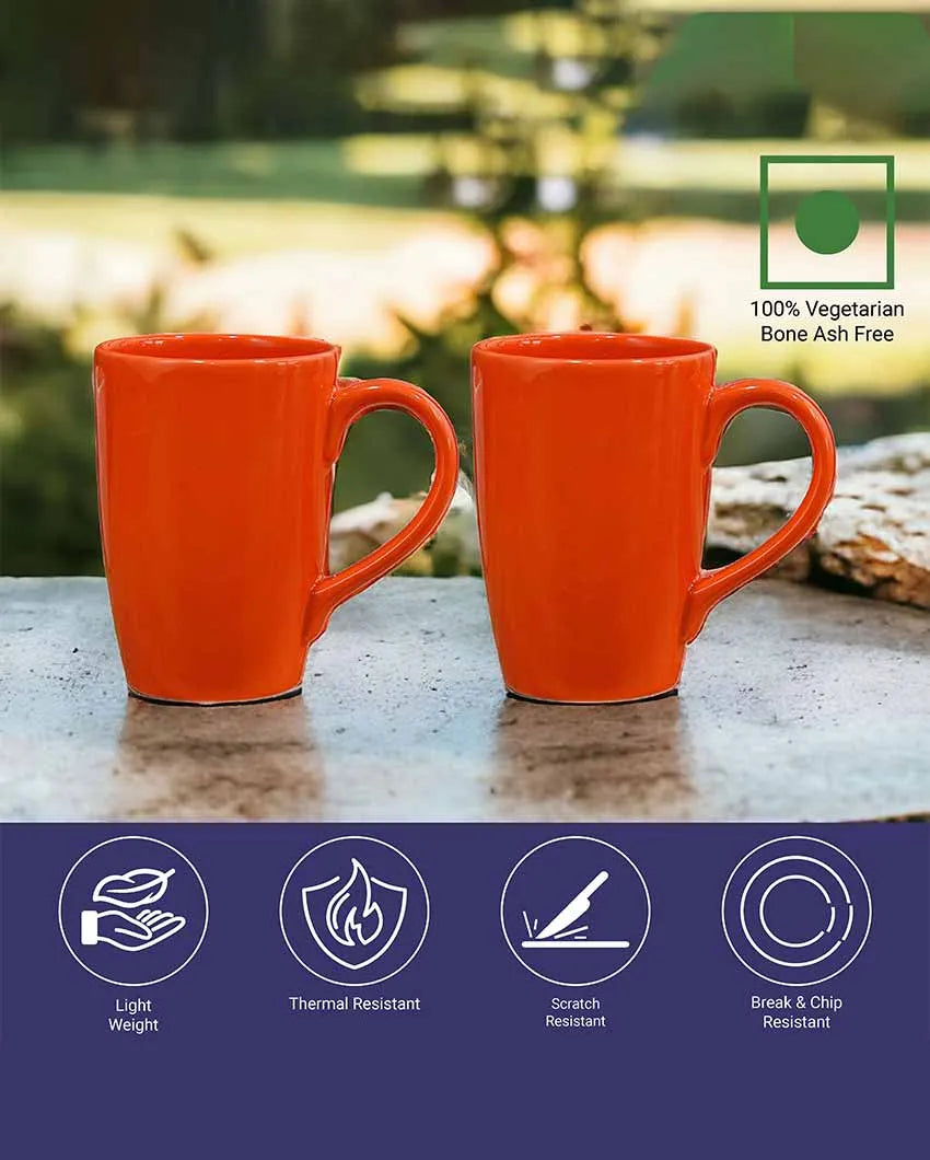 Orange Ceramic Coffee Mug | 360 ml