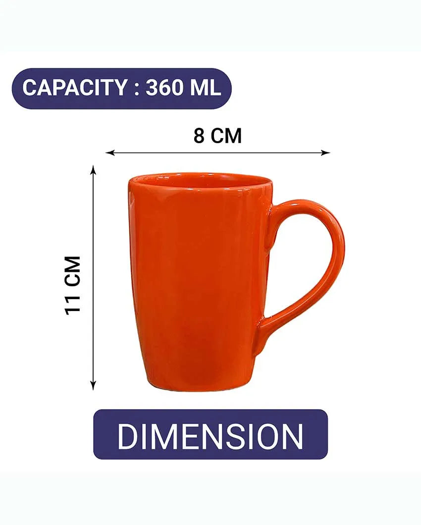 Orange Ceramic Coffee Mug | 360 ml