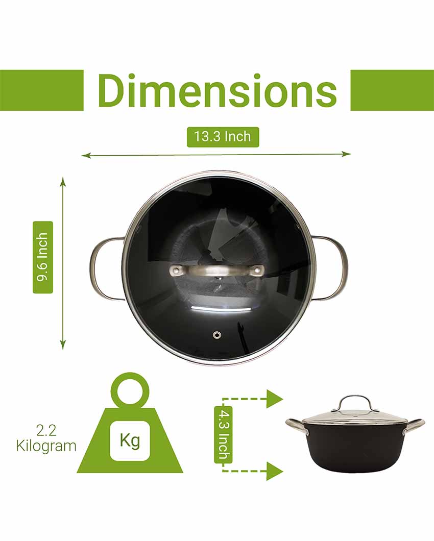 Nonstick Iron Casserole With Frypan | Safe For All Cooktops