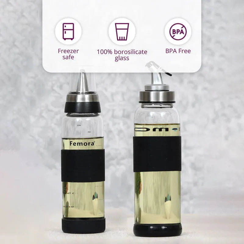 Borosilicate Glass Oil Dispenser | 500 ml | Set of 2