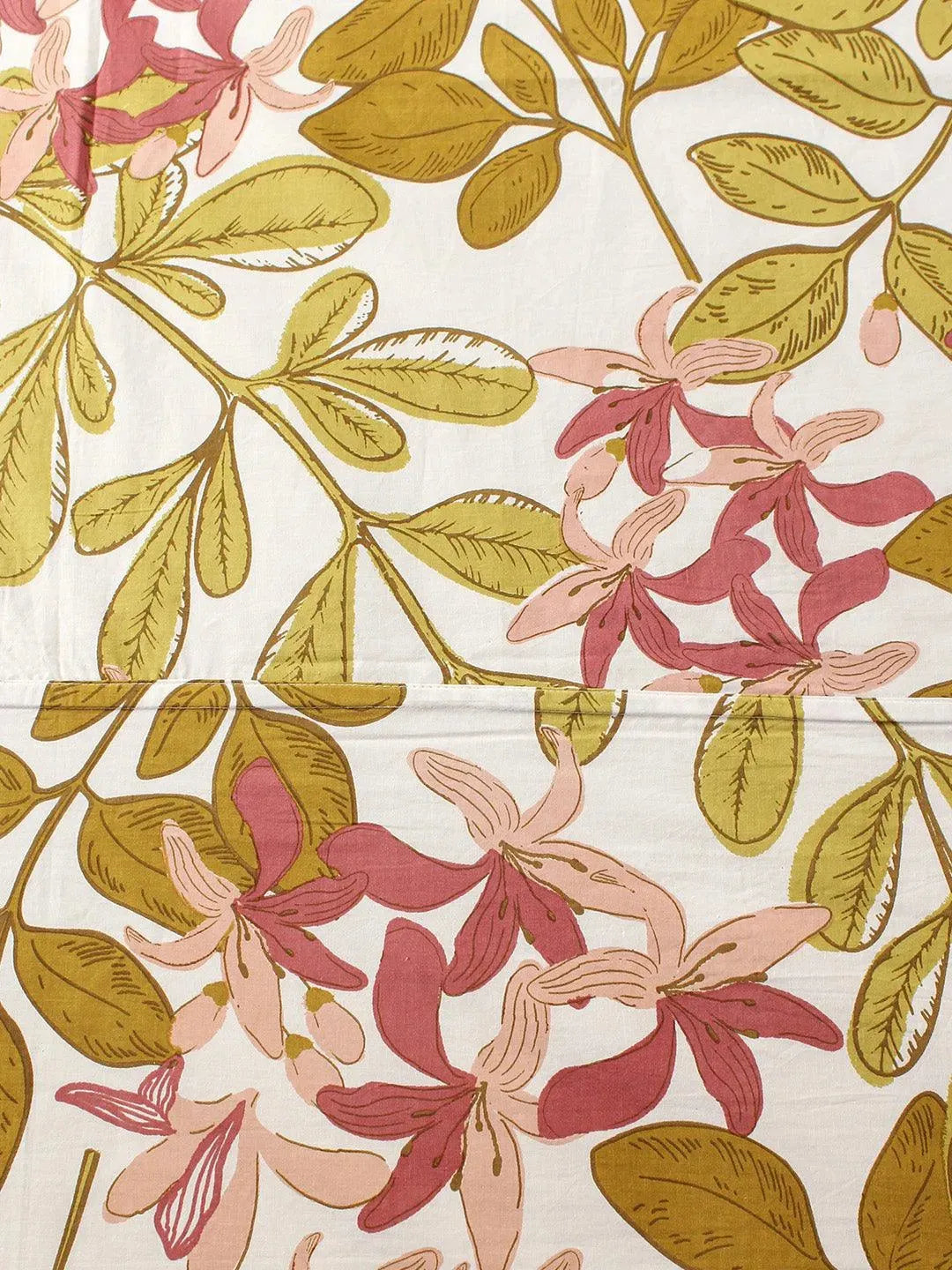 Pink Moringa | Double Fitted Bed Sheet & 2 Pillow Covers