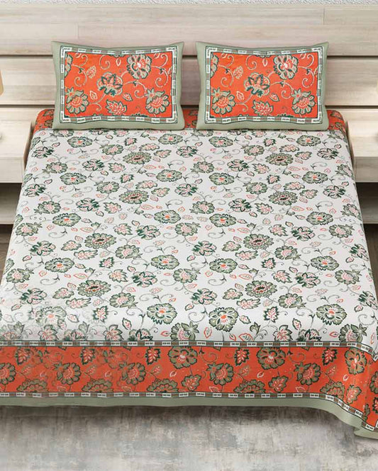 Flora Floral Cotton Bedding Set | King Size