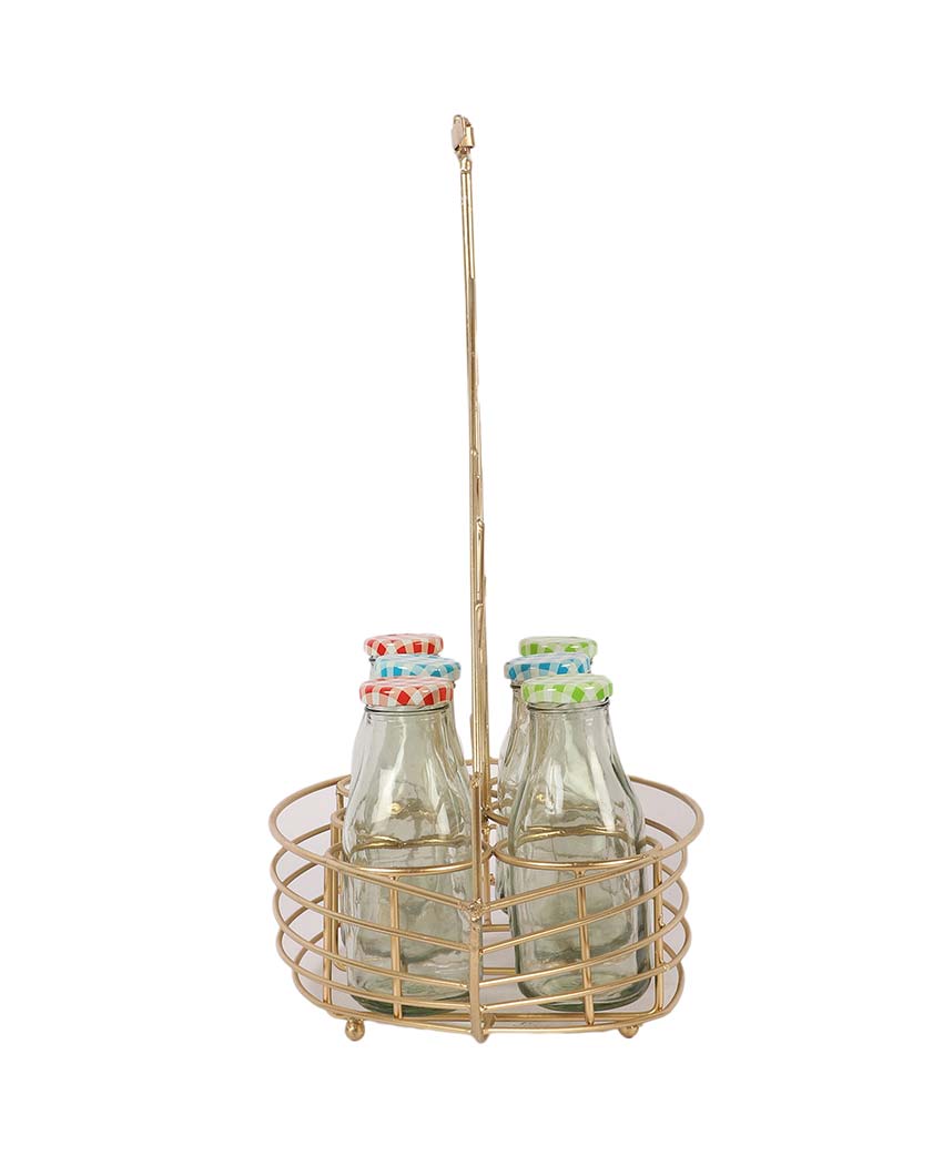 Gold Ship Mocktail Platter with 6 Bottles | 7 Pieces