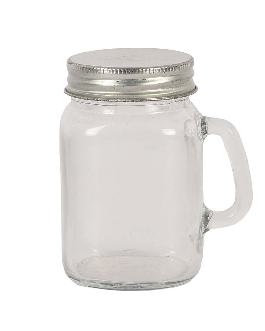 Mason Jars Glasses with Black Stand | 7 Pieces