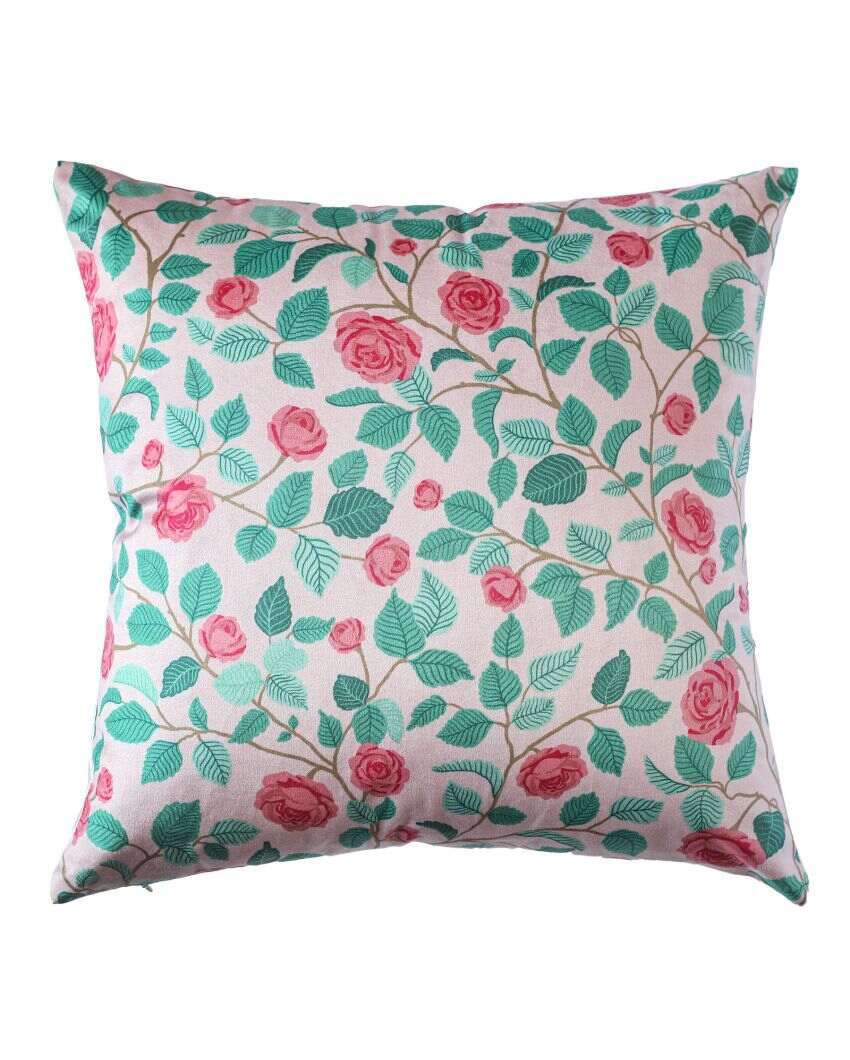 Gulab Printed Velvet Cushions | 16 x 16 inches