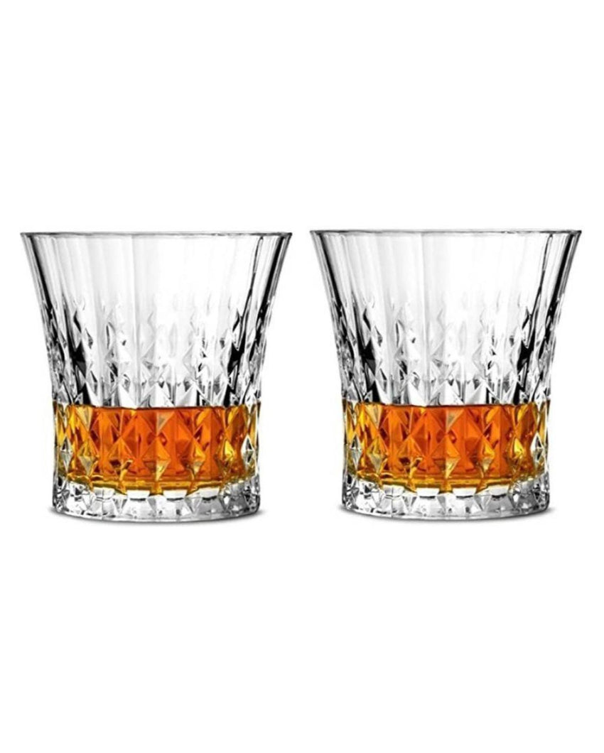 Elegant Heavy Base Whiskey Tumblers | 200ml | 4 x 4 inches