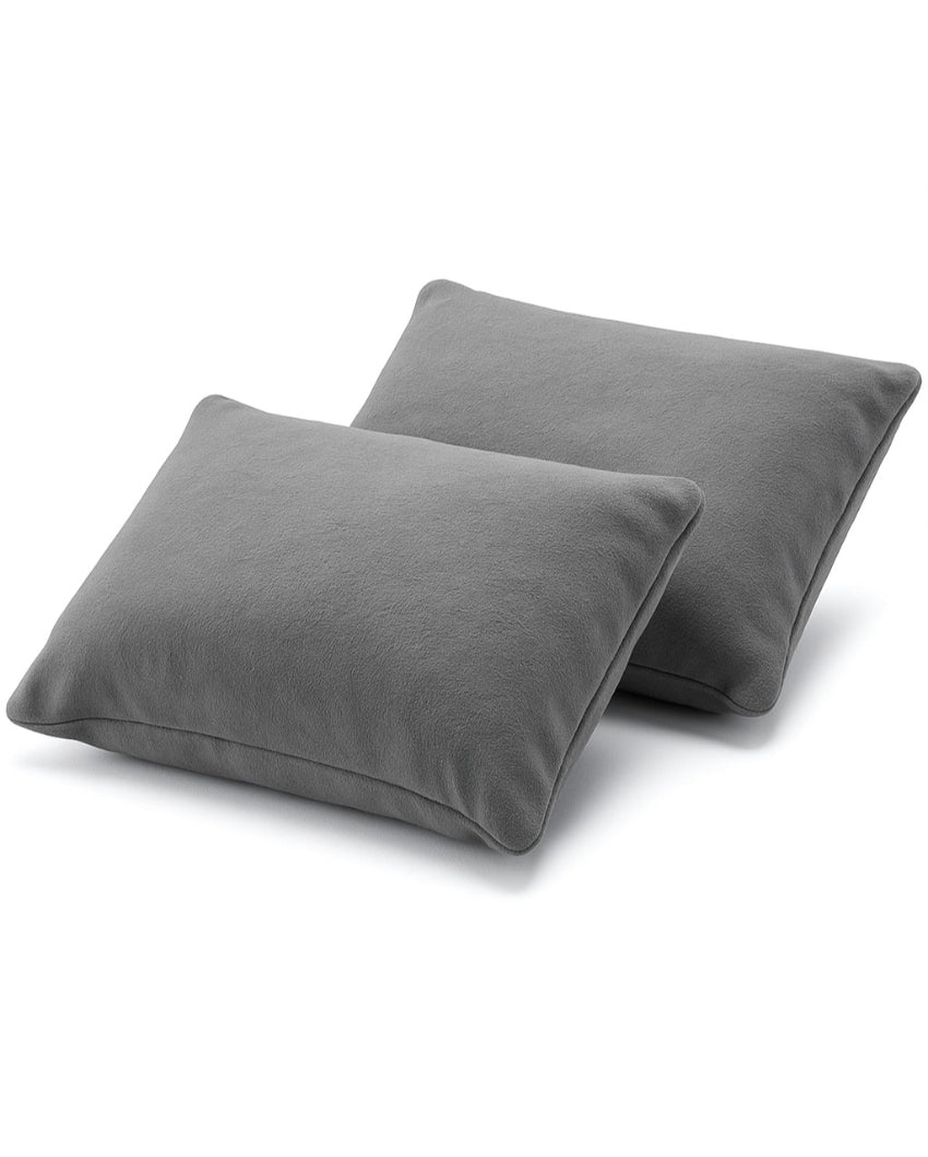 Luxury Grey Velvet Watch Organizer Pillows | Set of 2 | 4 x 2 inches