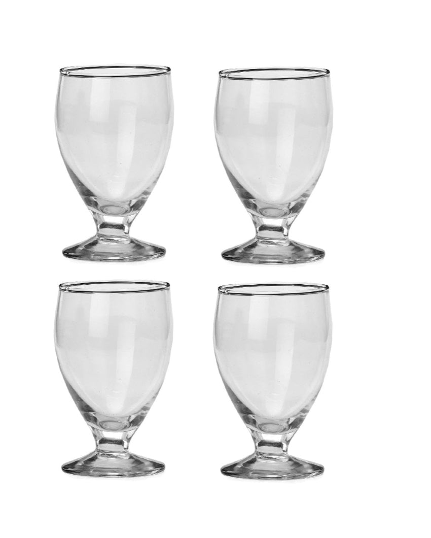Elevated Entertaining Transparent Stemmed Beautiful Wine Glass | 100ml | 2 x 4 inches