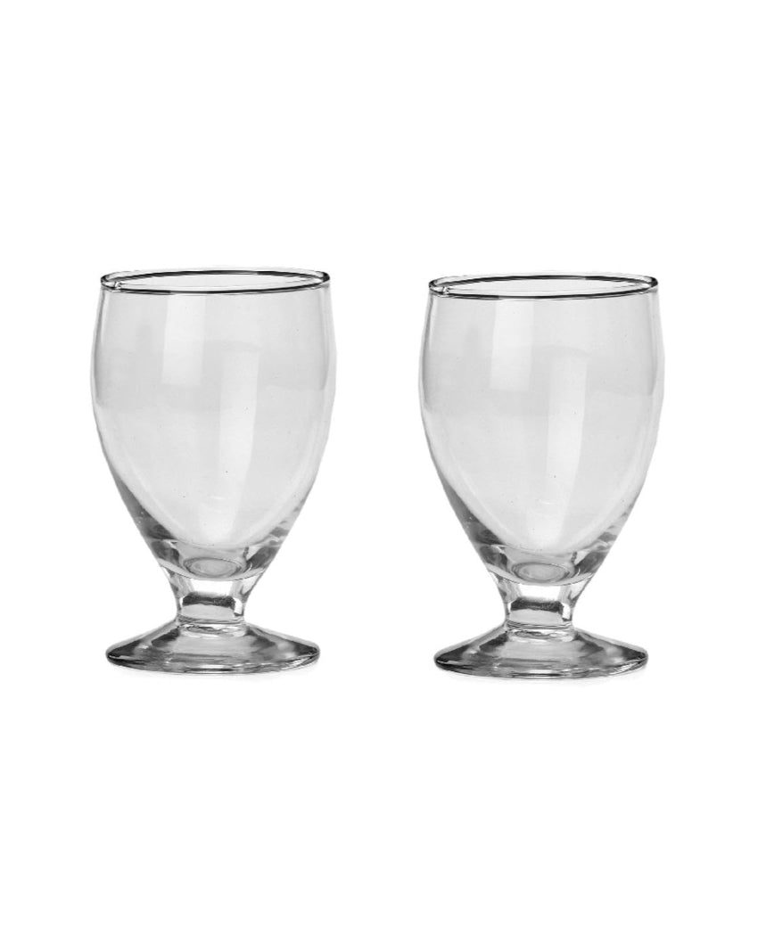 Elevated Entertaining Transparent Stemmed Beautiful Wine Glass | 100ml | 2 x 4 inches