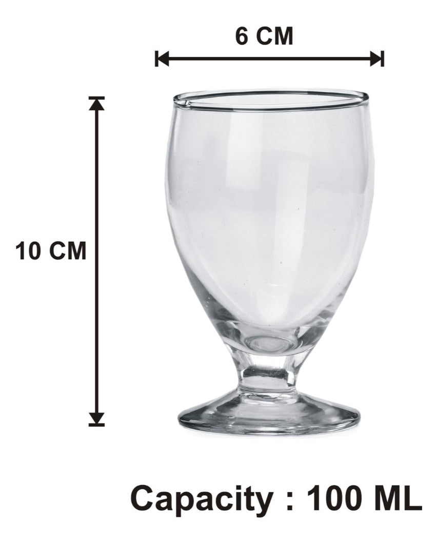 Elevated Entertaining Transparent Stemmed Beautiful Wine Glass | 100ml | 2 x 4 inches