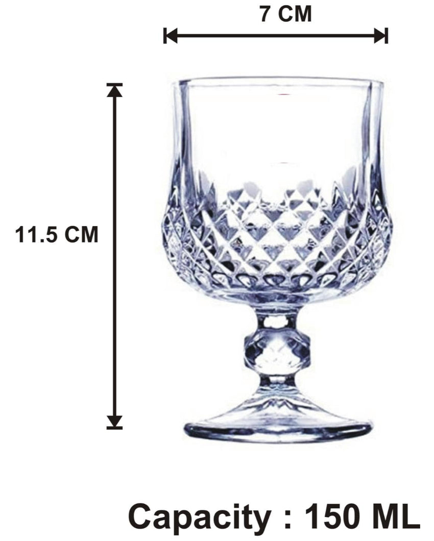 Durable Drinkware Piece Pure Glass Beautiful Wine Glass | 150ml | 3 x 5 inches