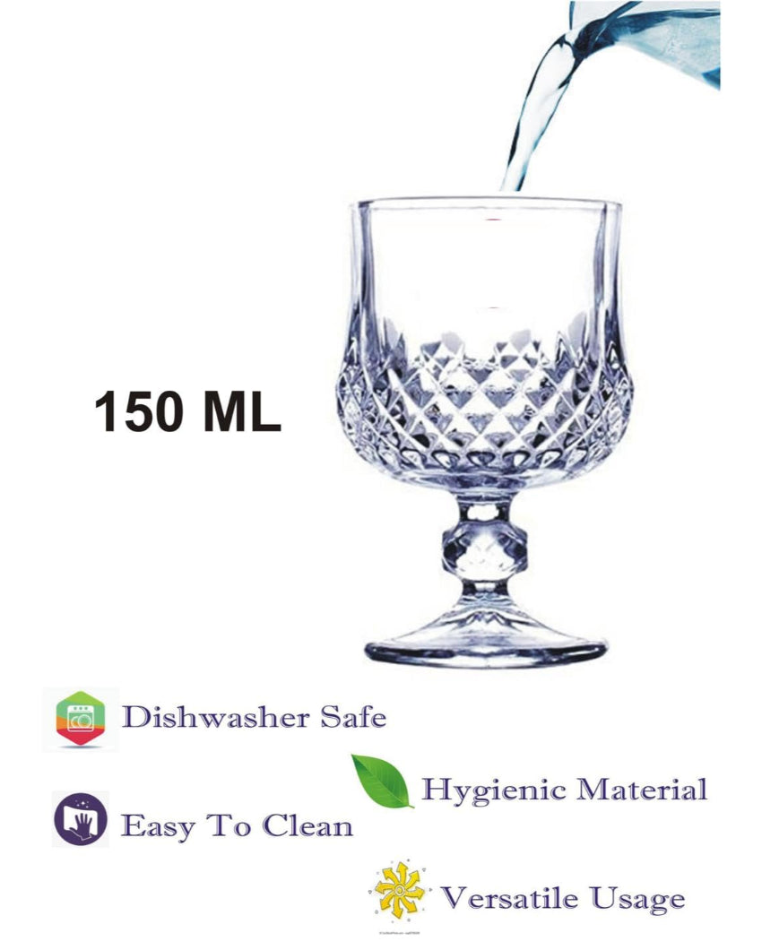 Durable Drinkware Piece Pure Glass Beautiful Wine Glass | 150ml | 3 x 5 inches