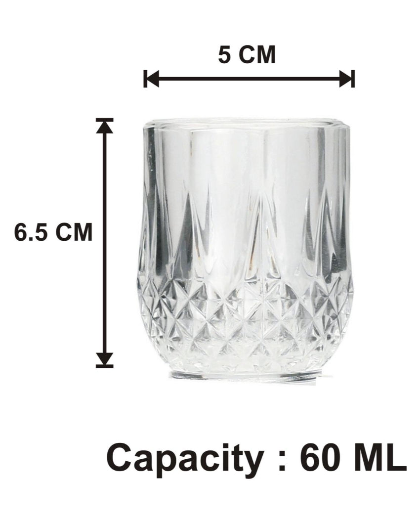 Party Perfect Clear Glass Shot Glasses | 60ml | Set of 6