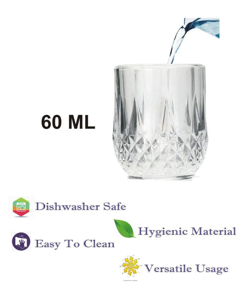 Party Perfect Clear Glass Shot Glasses | 60ml | Set of 6