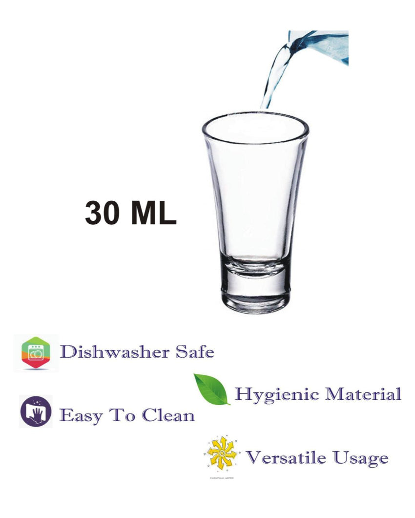 Thick Walled Party Perfect Clear Glass Shot Glasses | 30ml | 2 x 3 inches